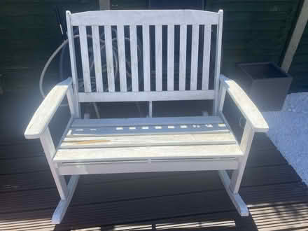 Photo of free White rocking bench (Ware SG12) #1