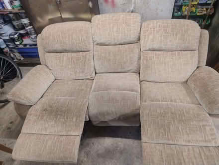 Photo of free Karman Cotton manual recliner three seater sofa (Farley Hill LU1) #1