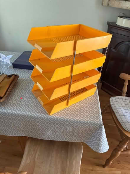 Photo of free Yellow Paperwork Rack (ME13) #1