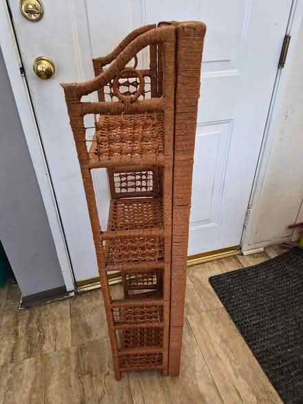 Photo of free FOLDABLE, Rattan Bookshelf (near roscoe and woodman) #2