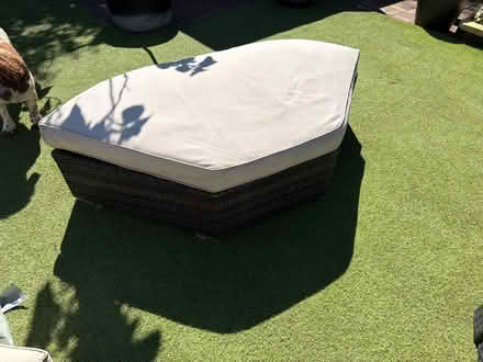 Photo of free Corner rattan piece with cushion (The Lakes ME20) #1