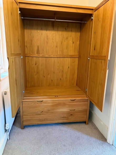 Photo of free Two oak wardrobes (Crouch End N8) #2