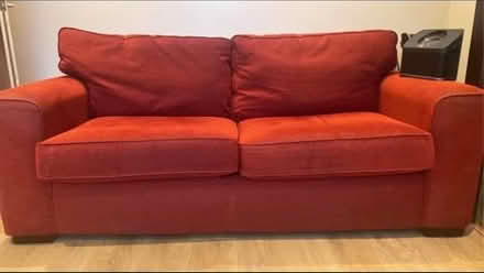 Photo of free 2x Red Fabric Sofas – Comfortable & Stylish (Lye Valley OX3) #4