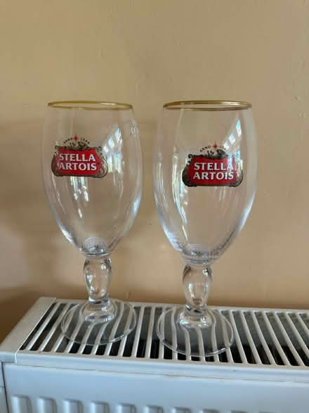 Photo of free Two matching Stella Artois glasses (Cheltenham) #1