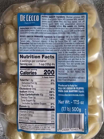 Photo of free 2 Potato Gnocchi Packs (West 7th) #2