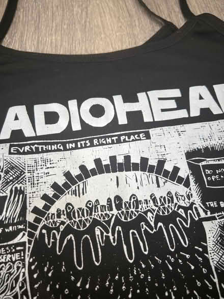 Photo of free Black Radiohead print vest. (Southsea PO4) #2