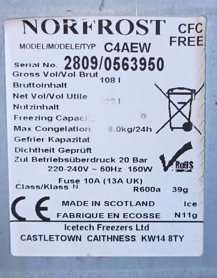 Photo of free Chest Freezer B23 (Erdington B23) #2