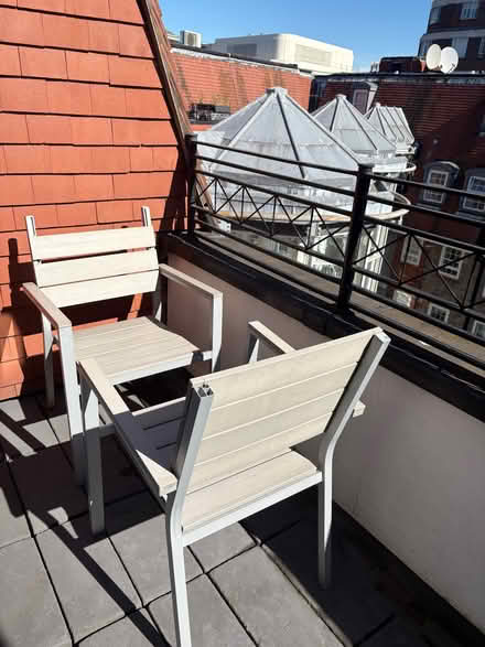 Photo of free 2 outdoor garden chairs (South Kensington SW3) #1