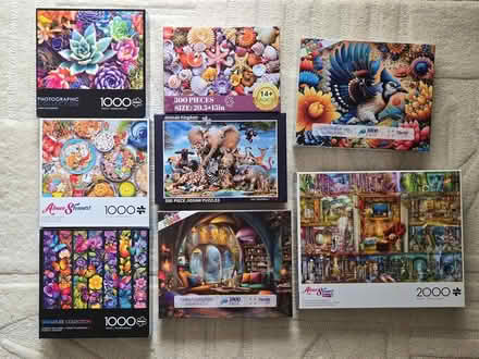 Photo of free Lot of 8 Jigsaw Puzzles (Bartlett, near the library) #1