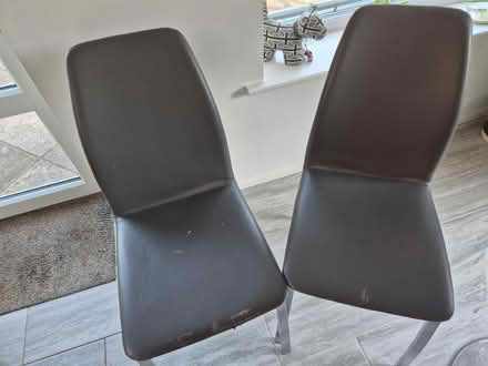 Photo of free Pair of grey dining chairs (Taunton Killams & Mountfield District Ward TA1) #1