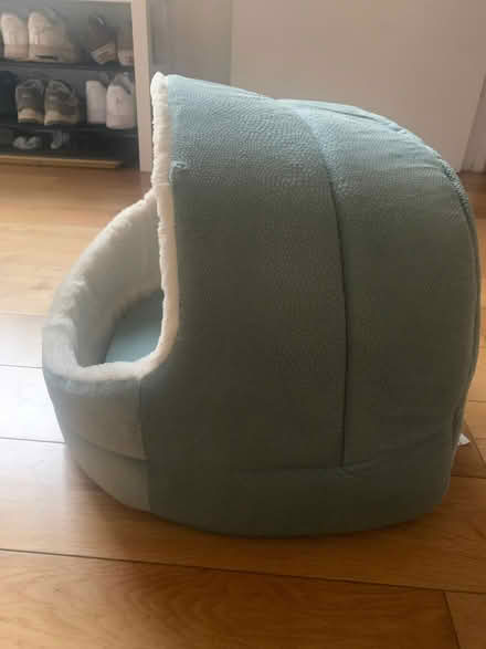 Photo of free Cat cave bed fur lined blue (Wootton OX13) #3