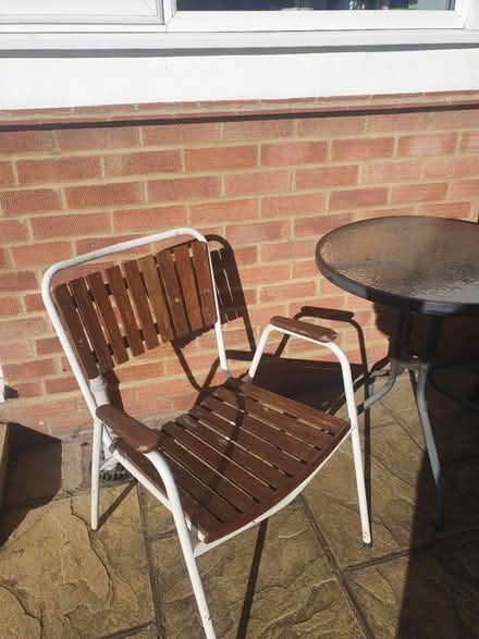 Photo of free Two lovely Cedar chairs (WD25 Woodside) #1