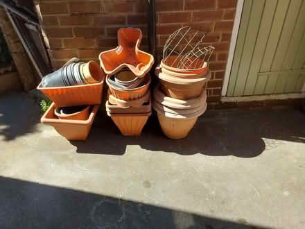 Photo of free Plant pots and two hanging baskets all used (Rochester ME1) #1