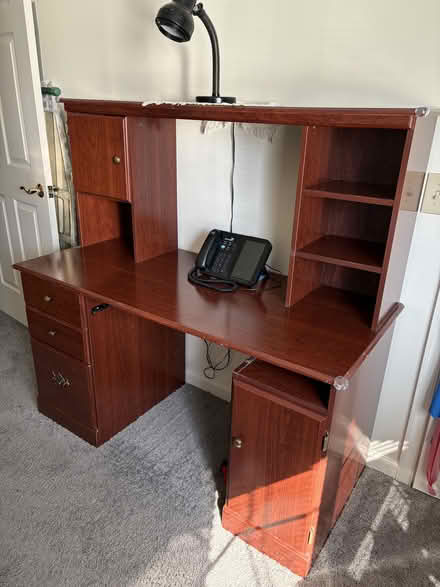 Photo of free Wooden Computer desk unit (Clipper Way, Chestertown, MD) #1
