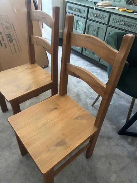 Photo of free 2 wooden chairs (Romford , Essex) #2