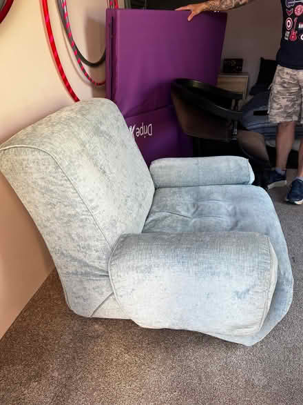 Photo of free Pale blue armchair (Galgate LA2) #3