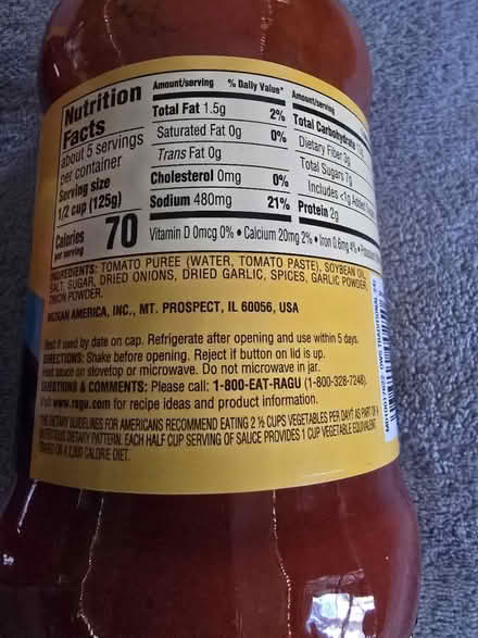 Photo of free 2 Jars of Ragu Sauce (West 7th) #2