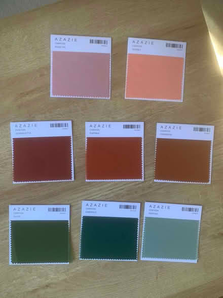 Photo of free Azazie bridesmaid dress swatch samples (Lye Valley OX3) #1