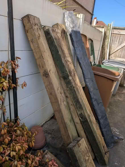 Photo of free Four railway sleepers (Woodhey CH63) #1