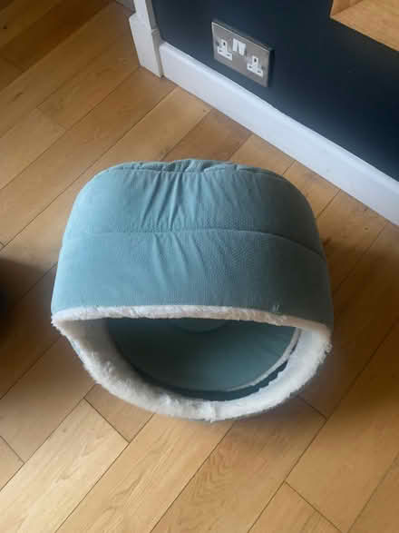 Photo of free Cat cave bed fur lined blue (Wootton OX13) #2