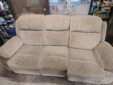 Photo of free Karman Cotton manual recliner three seater sofa (Farley Hill LU1) #2