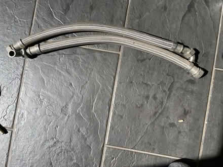 Photo of free Pair of reinforced flexible domestic water pipes. (Charvil RG10) #1