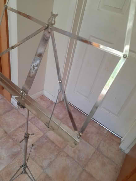 Photo of free Metal folding adjusting music stand (ME14 near Penenden Heath) #2