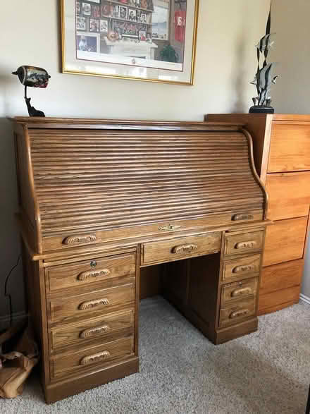 Photo of free Quality Oak Rolltop Desk (Discovery Bay) #2