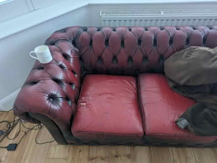 Photo of free Oxblood chesterfield sofa (Westbury on Trym BS9) #2