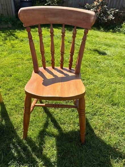 Photo of free 3 Wooden Dining Chairs (Oswestry SY11) #3