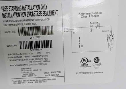 Photo of free Kenmore chest freezer (Chester Springs) #3