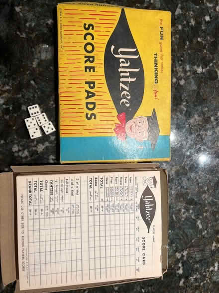 Photo of free Yahtzee - 1956 (Broomall 19008) #1