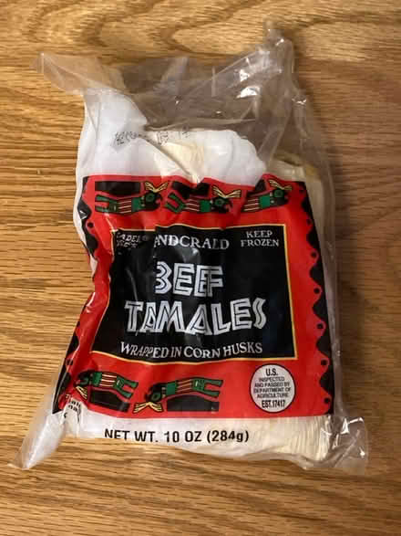 Photo of free 3 pkgs old frozen TJ beef tamales (Petworth/ Park View) #1