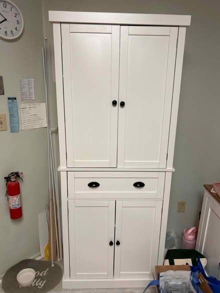 Photo of free Tall white cabinet (Basking Ridge, NJ) #1