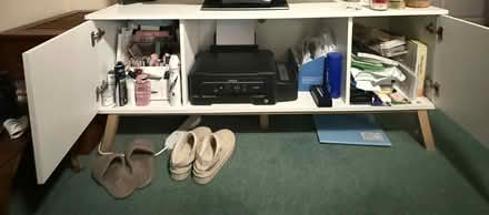 Photo of free TV stand with 2 storage (herts SG14) #1