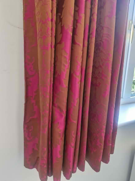 Photo of free Deep pink silk curtains (Tendring CO16) #2