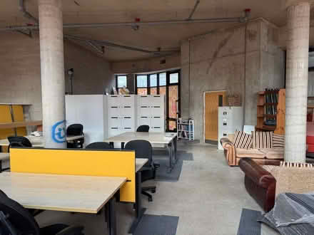 Photo of free Office Furniture - Desks, chairs, carpet, sofas, 2 x bars (Emlyn Gardens W3) #3