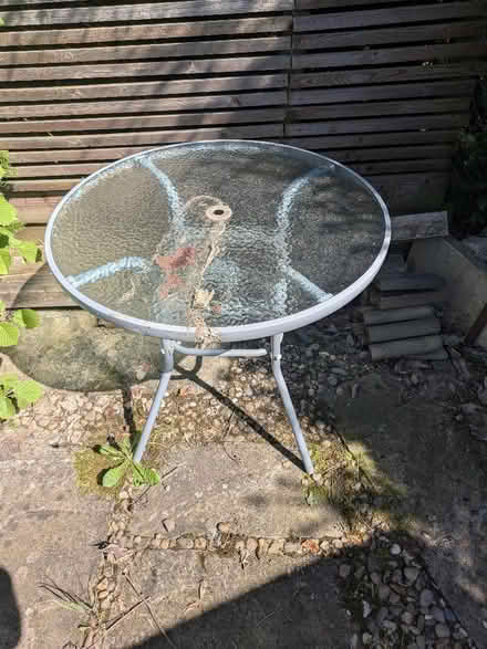 Photo of free Glass topped garden table (Berkhamsted HP4) #1