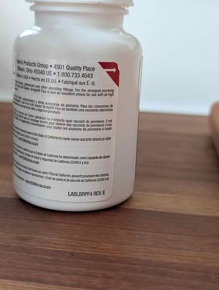 Photo of free Plumbing flux (Vanier) #3