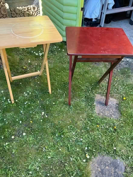 Photo of free 2 wooden folding tables (Hextable BR8) #1