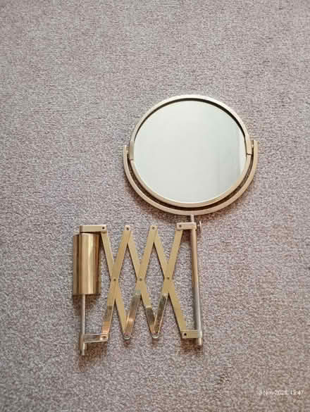 Photo of free Brass extending magnifying mirror (SS0 Westcliff) #2