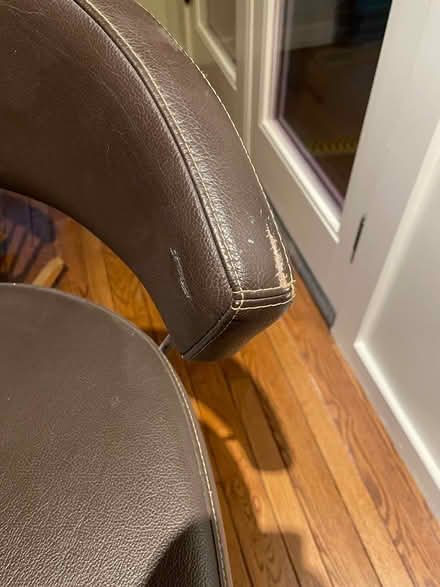 Photo of free Leather and chrome bar stool (DC side of Warrenton) #2