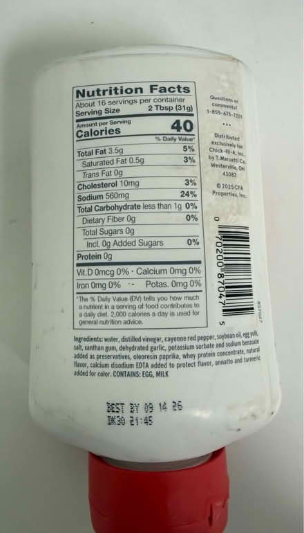 Photo of free Sauerkraut & Chick-fil-A Sauce (1075 Valencia Avenue) #2