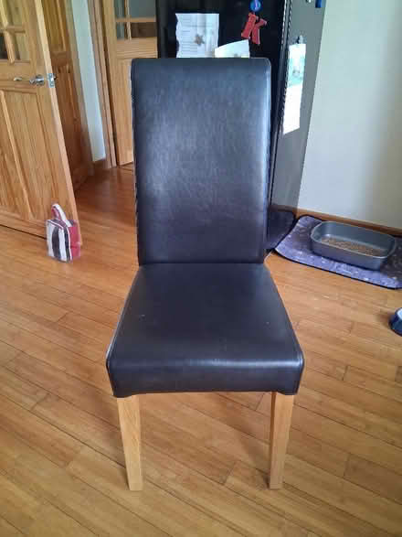 Photo of free Eight brown dining chairs (Swindon Village GL51) #1