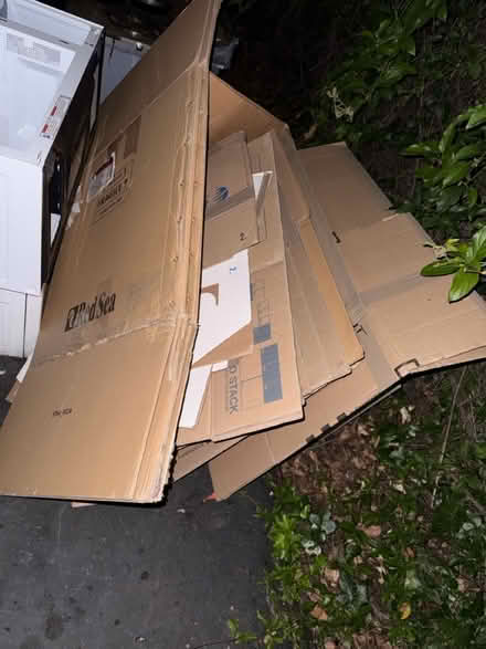 Photo of free Lots of flattened moving boxes (1075 Valencia Avenue) #1