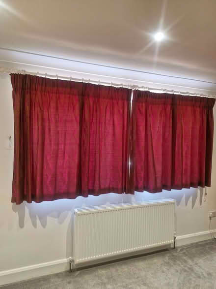 Photo of free Deep pink silk curtains (Tendring CO16) #3