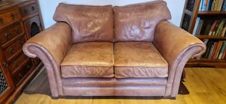 Photo of free 2 seater leather sofa (Fromefield BA11) #1