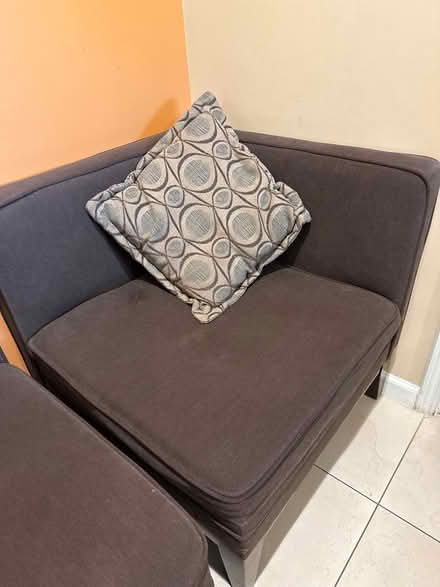 Photo of free 2 coffee brown color corner chairs (Fordham and Sladky) #3