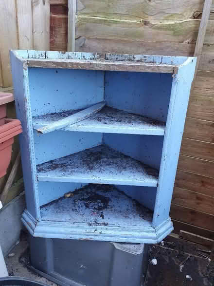 Photo of free Old corner cupboard, needs tlc (Houghton Green WA2) #1