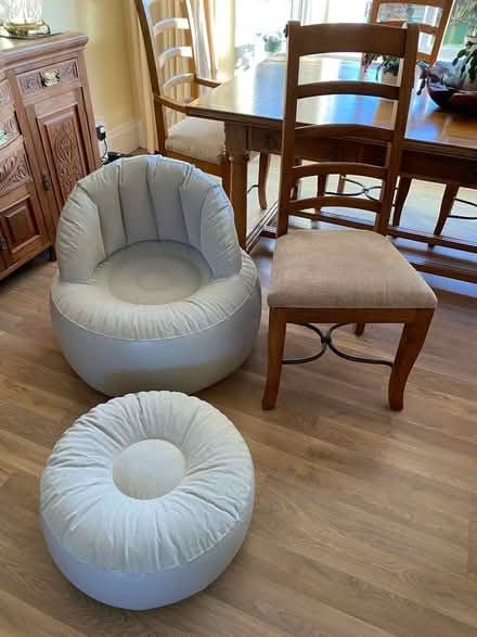 Photo of free Inflatable chair & footstool vgc pr8 2hx (Southport PR8) #1